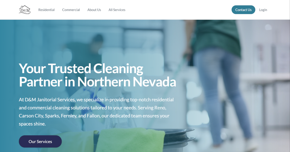 D&M Janitorial Services Website Redesign Case Study - Cover Image